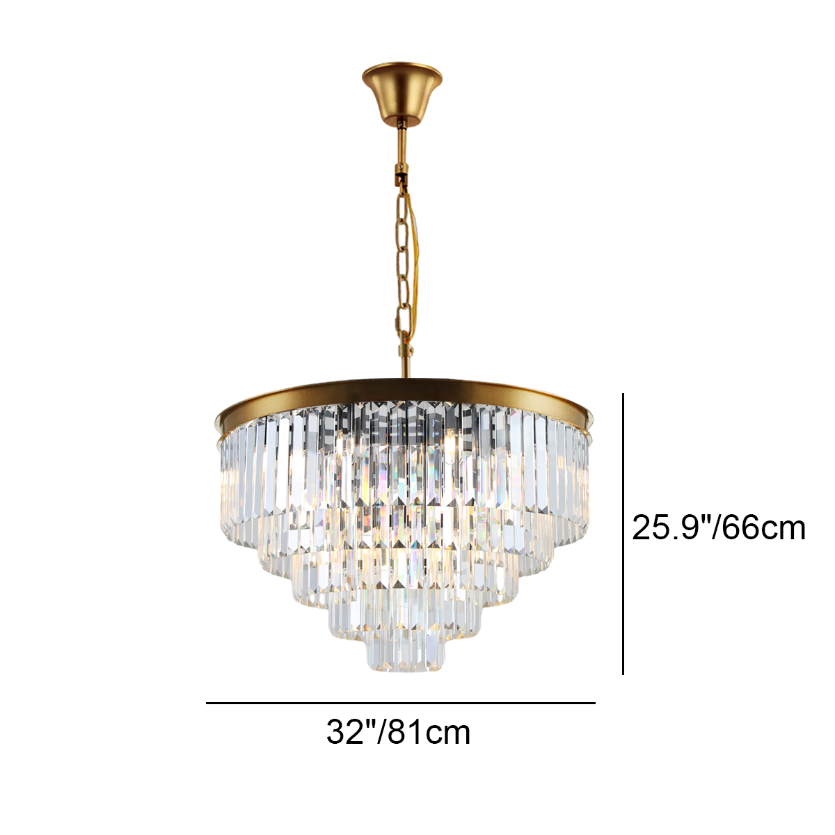 Odeon Crystal Multi-Layer Round Chandelier-Meet Lighting
