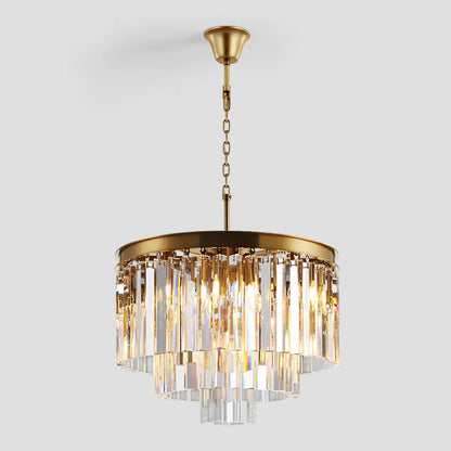 Odeon Crystal Multi-Layer Round Chandelier-Meet Lighting