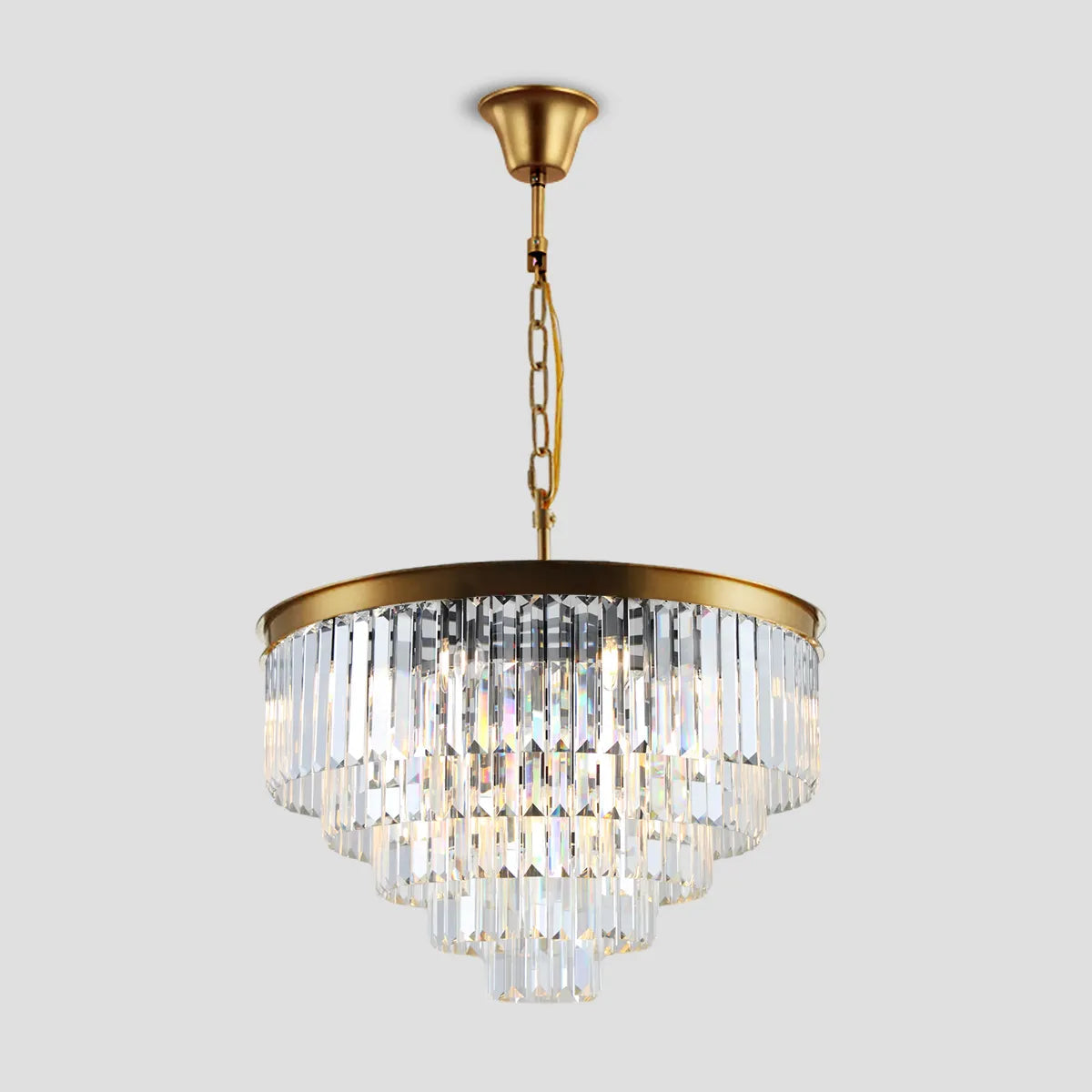 Odeon Crystal Multi-Layer Round Chandelier-Meet Lighting