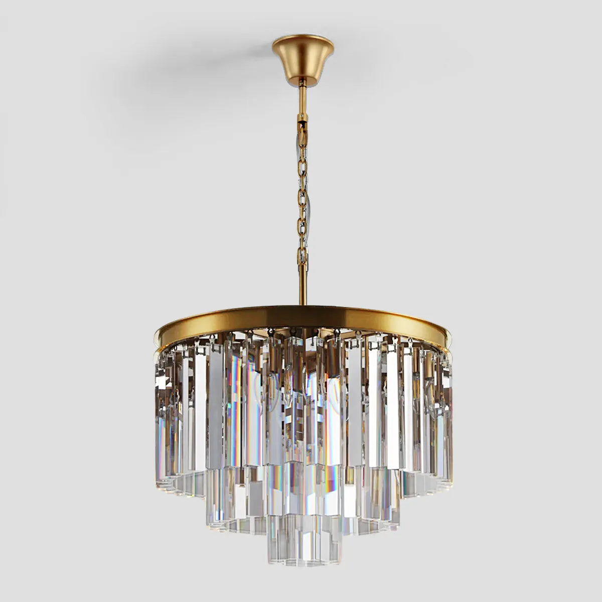 Odeon Crystal Multi-Layer Round Chandelier-Meet Lighting