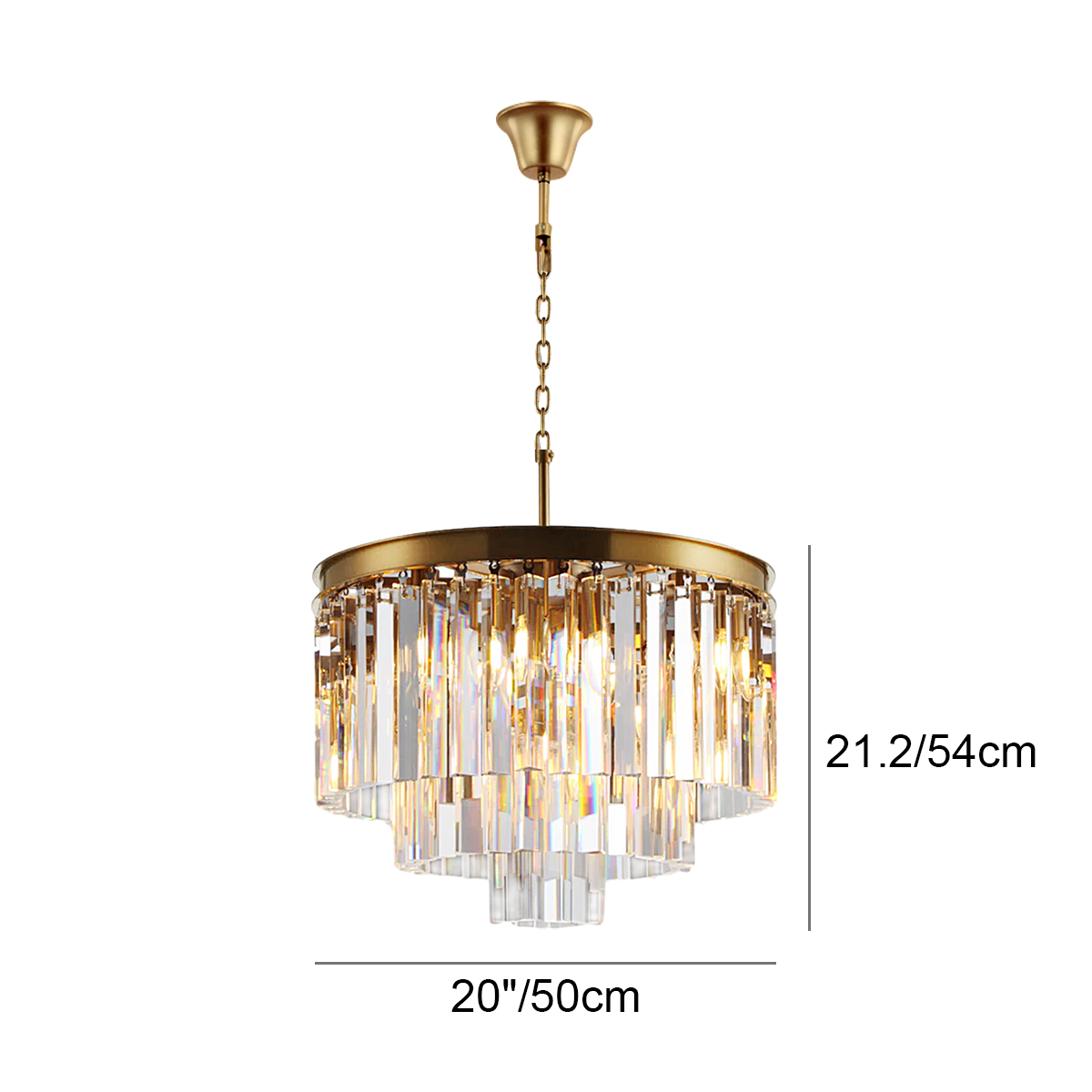 Odeon Crystal Multi-Layer Round Chandelier-Meet Lighting