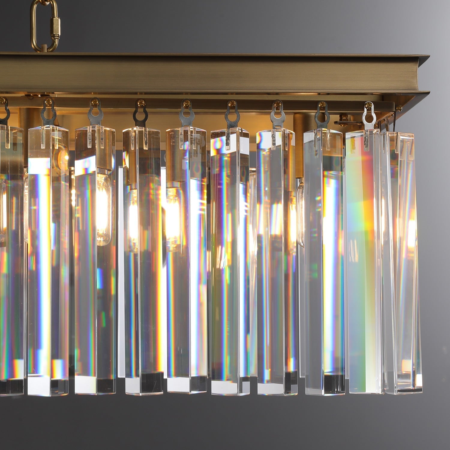 Odeom Crystal Rectangular Chandelier 59“-MEET LIGHTING