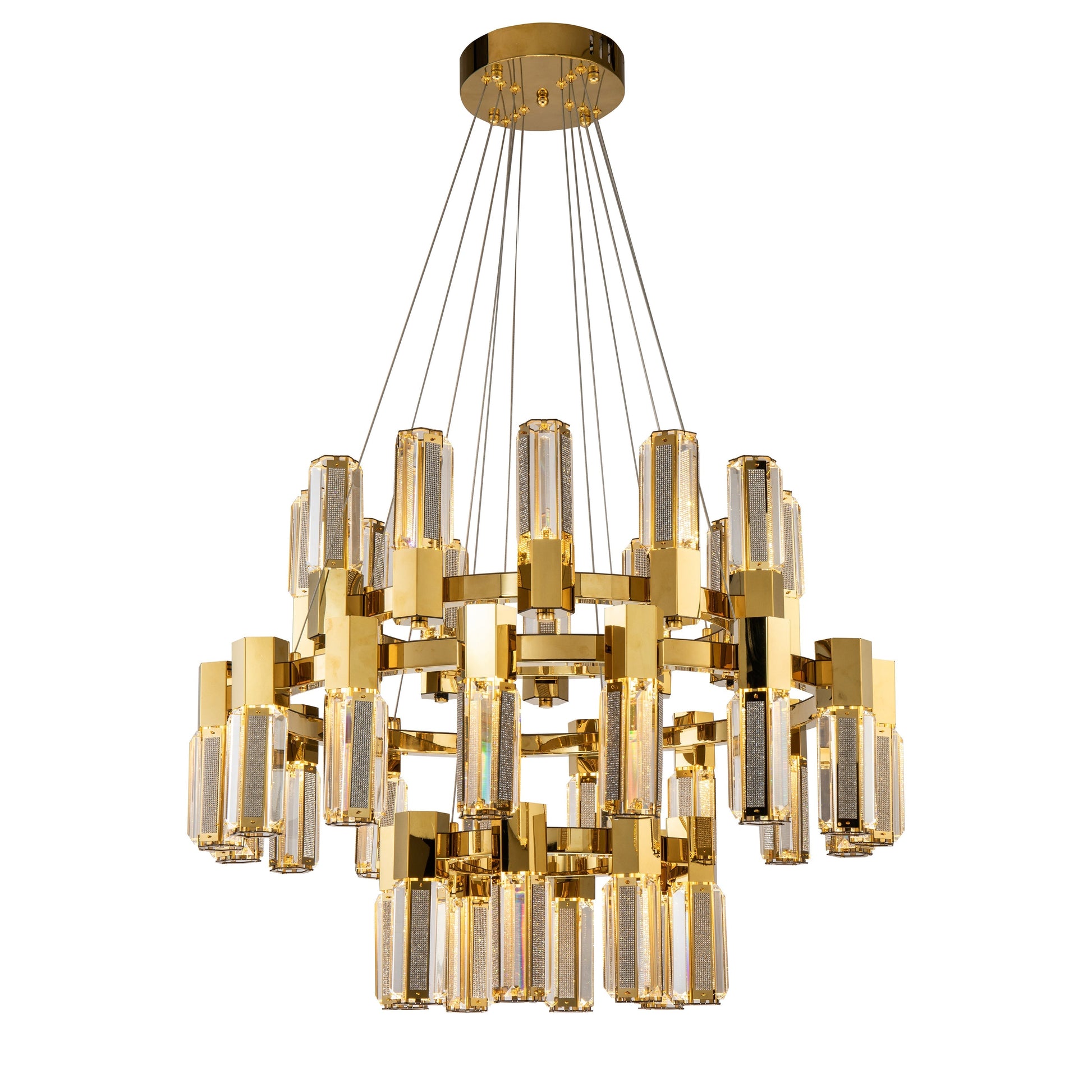 Olivia 3-Tier Round Chandelier-Meet Lighting