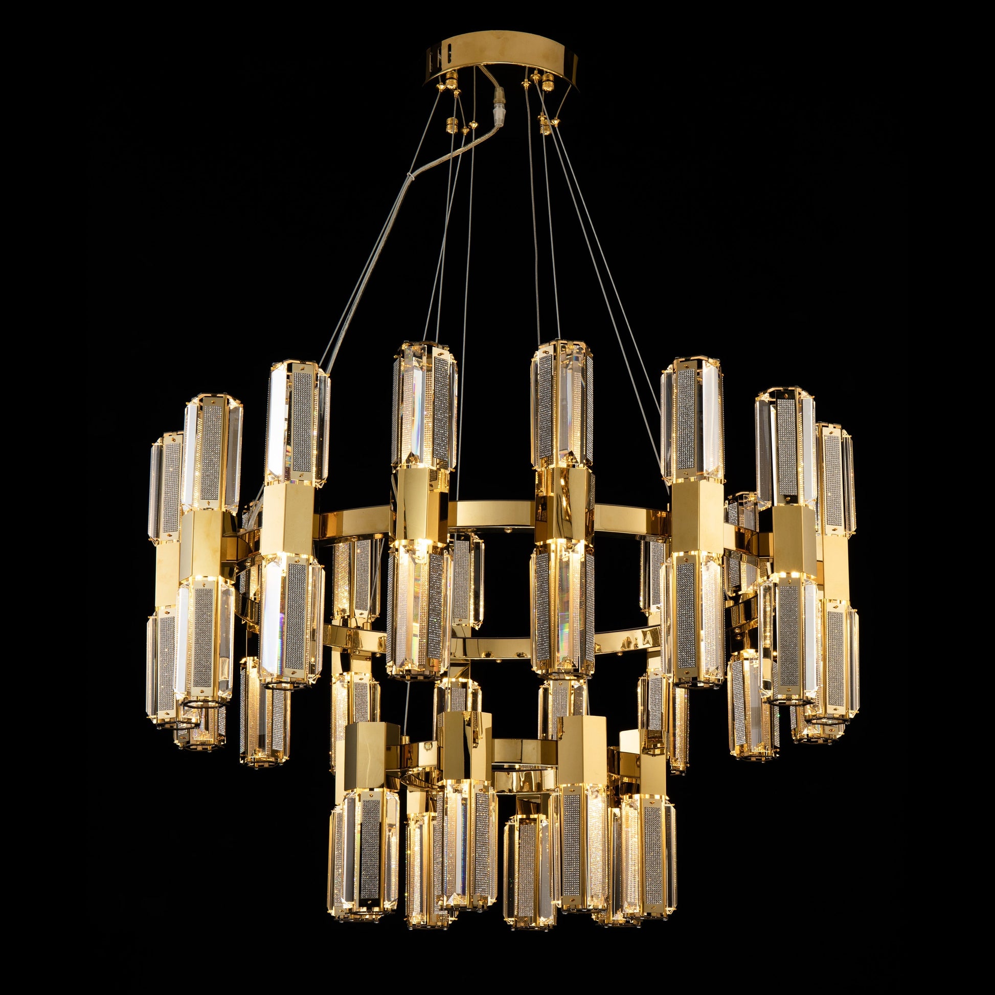 Olivia 3-Tier Round Chandelier-Meet Lighting