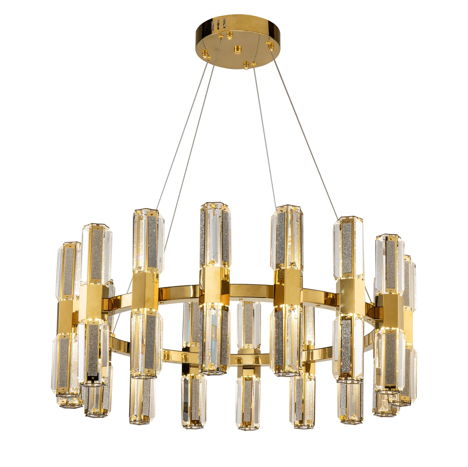Olivia 3-Tier Round Chandelier-Meet Lighting