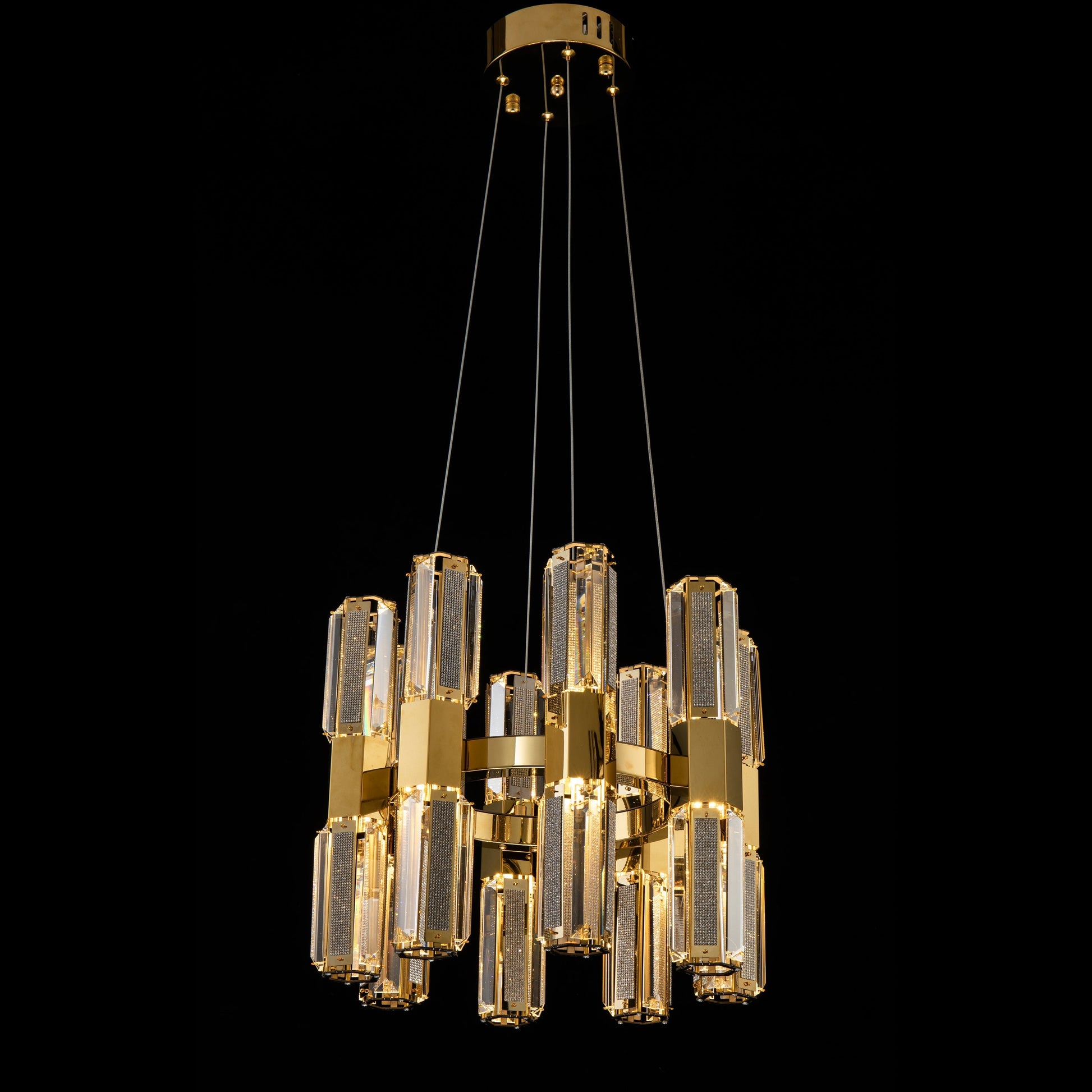 Olivia 3-Tier Round Chandelier-Meet Lighting
