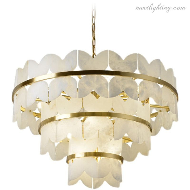 Patanga Alabaster Chandelier Light-MEET LIGHTING