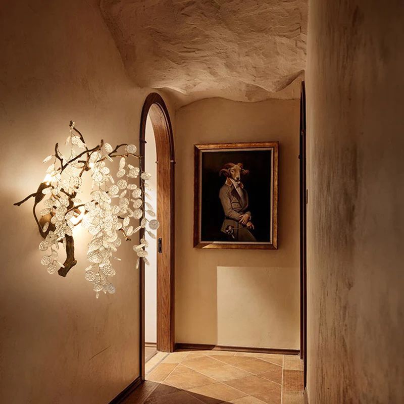 Peach Blossom Crystal Wall Sconce-Meet Lighting