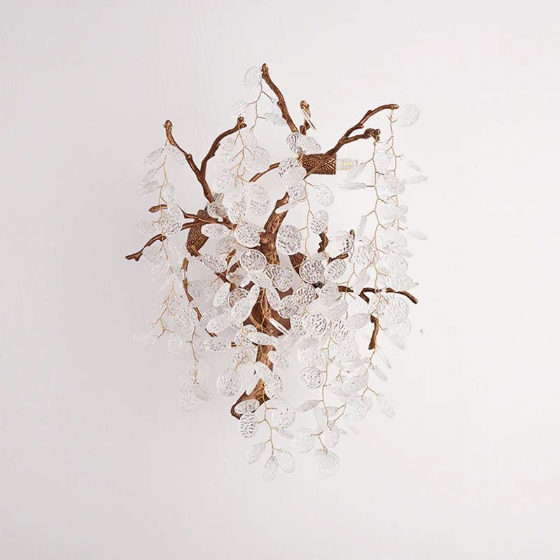 Peach Blossom Crystal Wall Sconce-Meet Lighting
