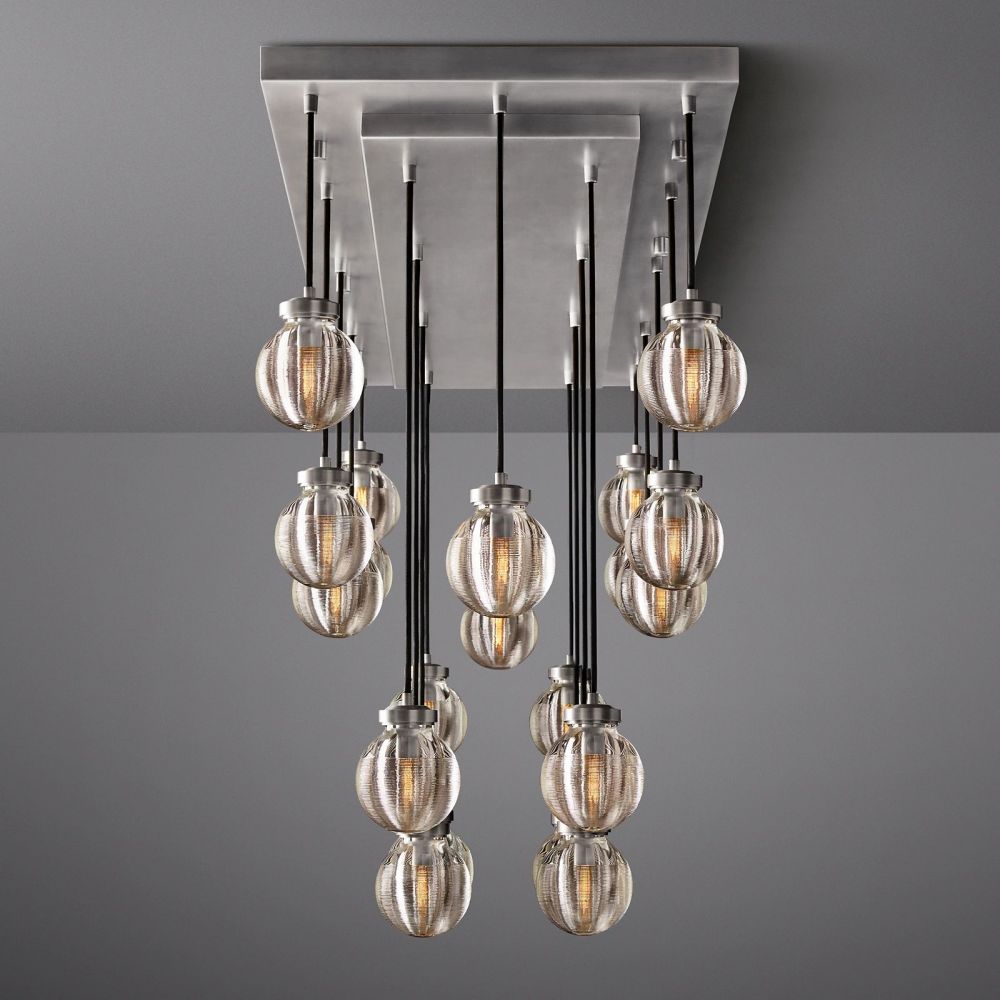 Pearl Rectangle Chandelier 54"-MEET LIGHTING