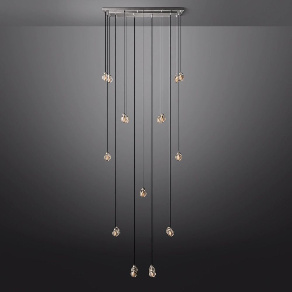 Pearl Rectangle Chandelier 54"-MEET LIGHTING