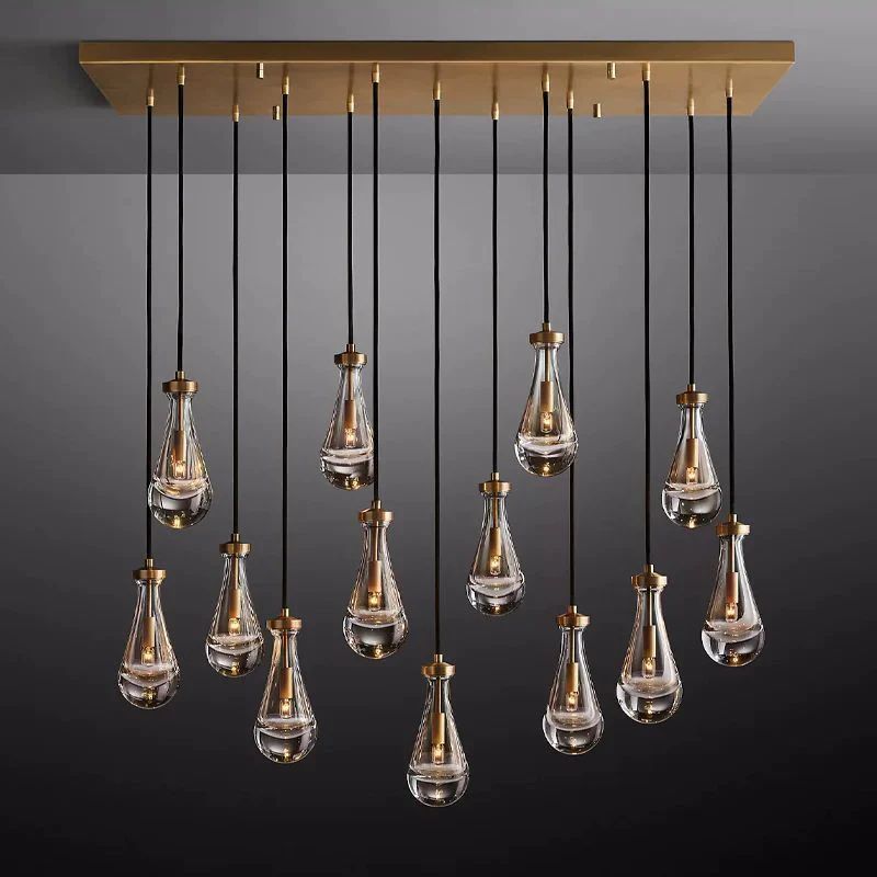 Rain Rectangular Chandelier 54"