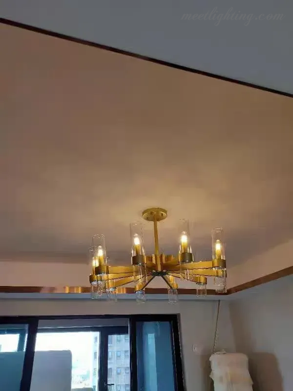 Ravelle Art Blown Glass Round Chandelier 48" Over Dining Table-MEET LIGHTING