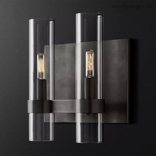 Ravelle Double Wall Sconce Art Blown Glass 12"H-Meet Lighting