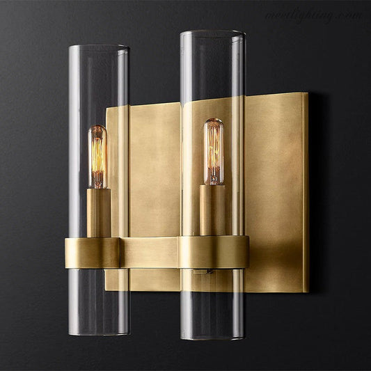 Ravelle Double Wall Sconce Art Blown Glass 12"H-Meet Lighting
