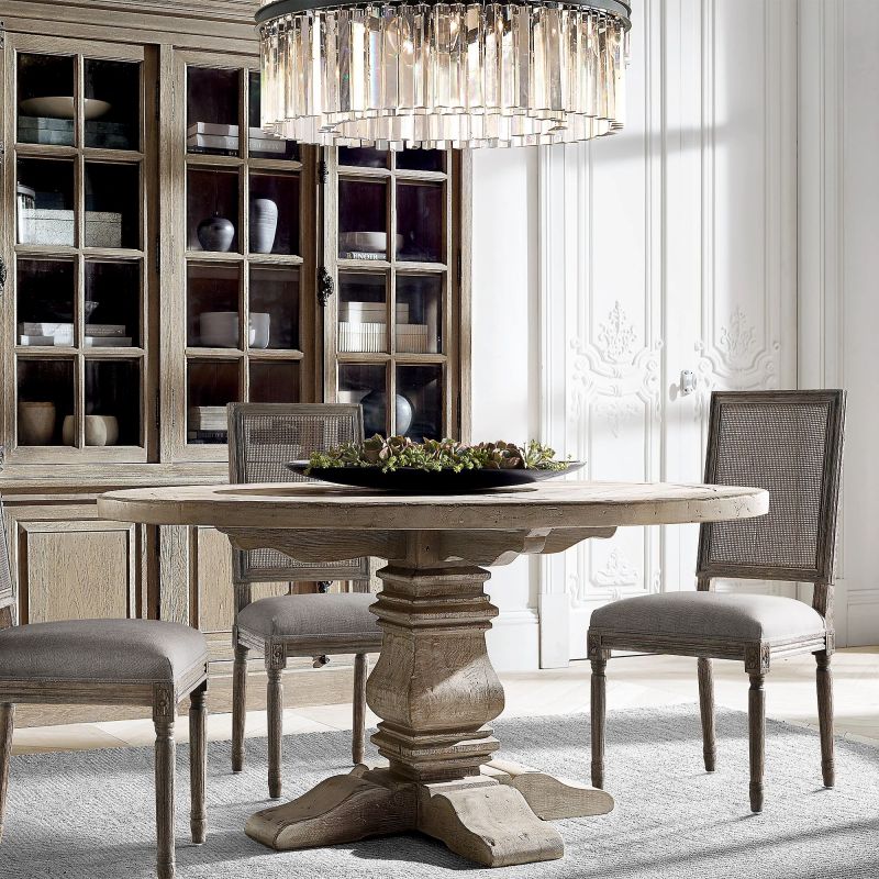 Rhys Crystal Odeom Round Chandelier 43"-MEET LIGHTING
