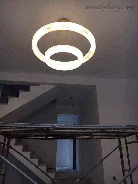 Rivege two-tier Round Chandelier 60"-Meet Lighting