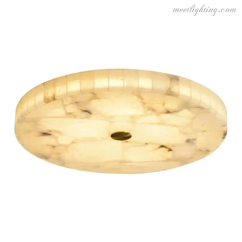 Round Alabaster Flush Mount Ceiling Lamps-Meet Lighting