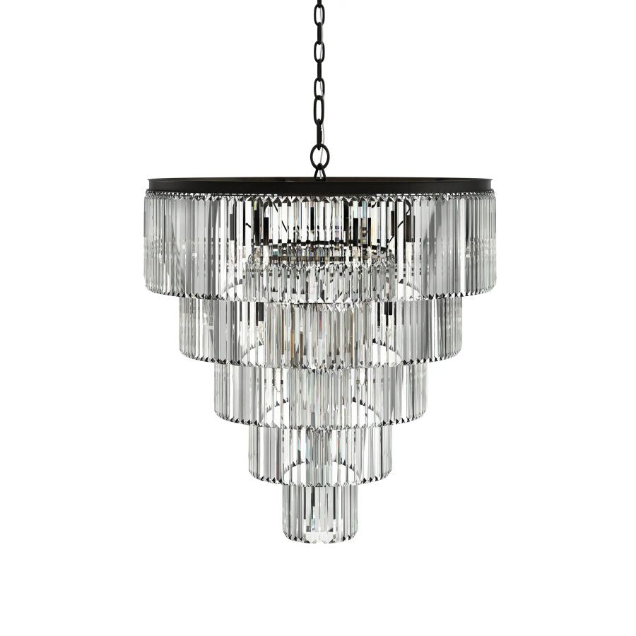Ryan Tiered Round Chandelier-Meet Lighting