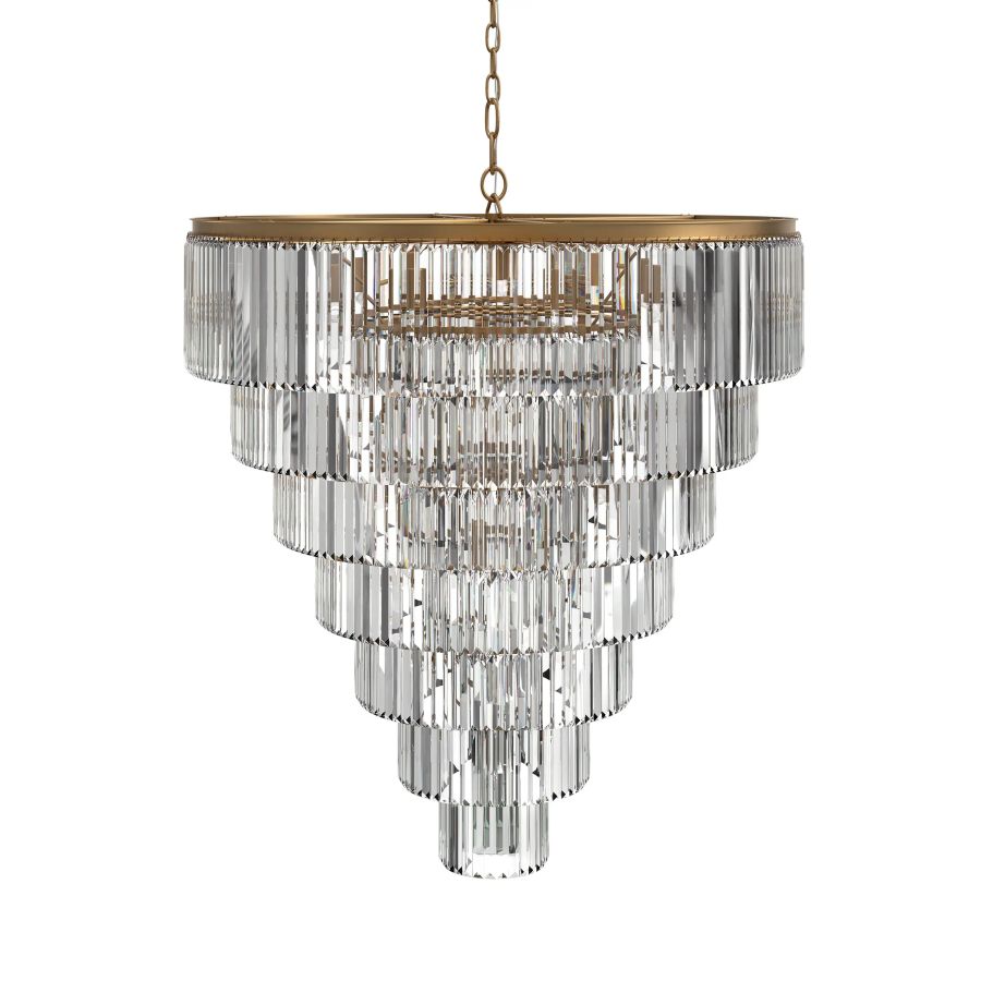 Ryan Tiered Round Chandelier-Meet Lighting