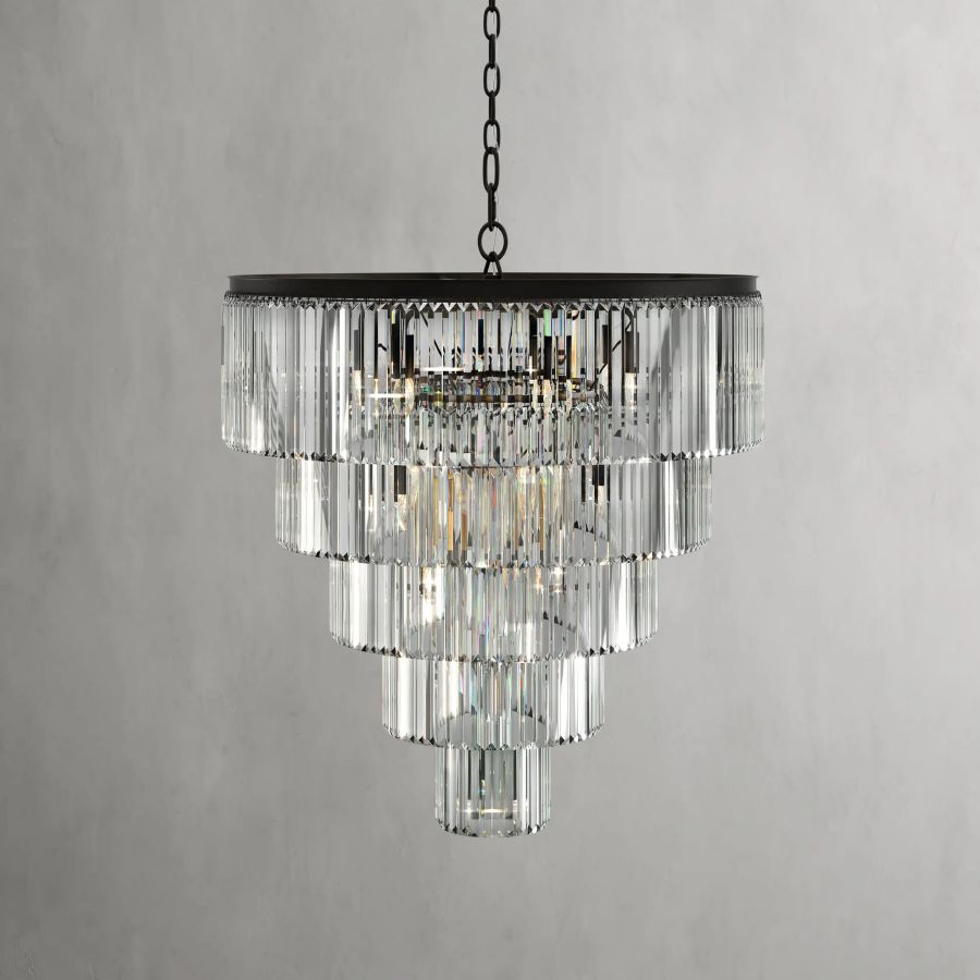 Ryan Tiered Round Chandelier-Meet Lighting