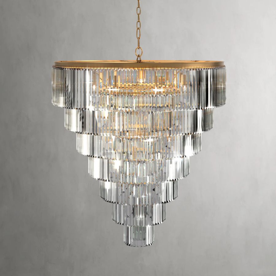 Ryan Tiered Round Chandelier-Meet Lighting