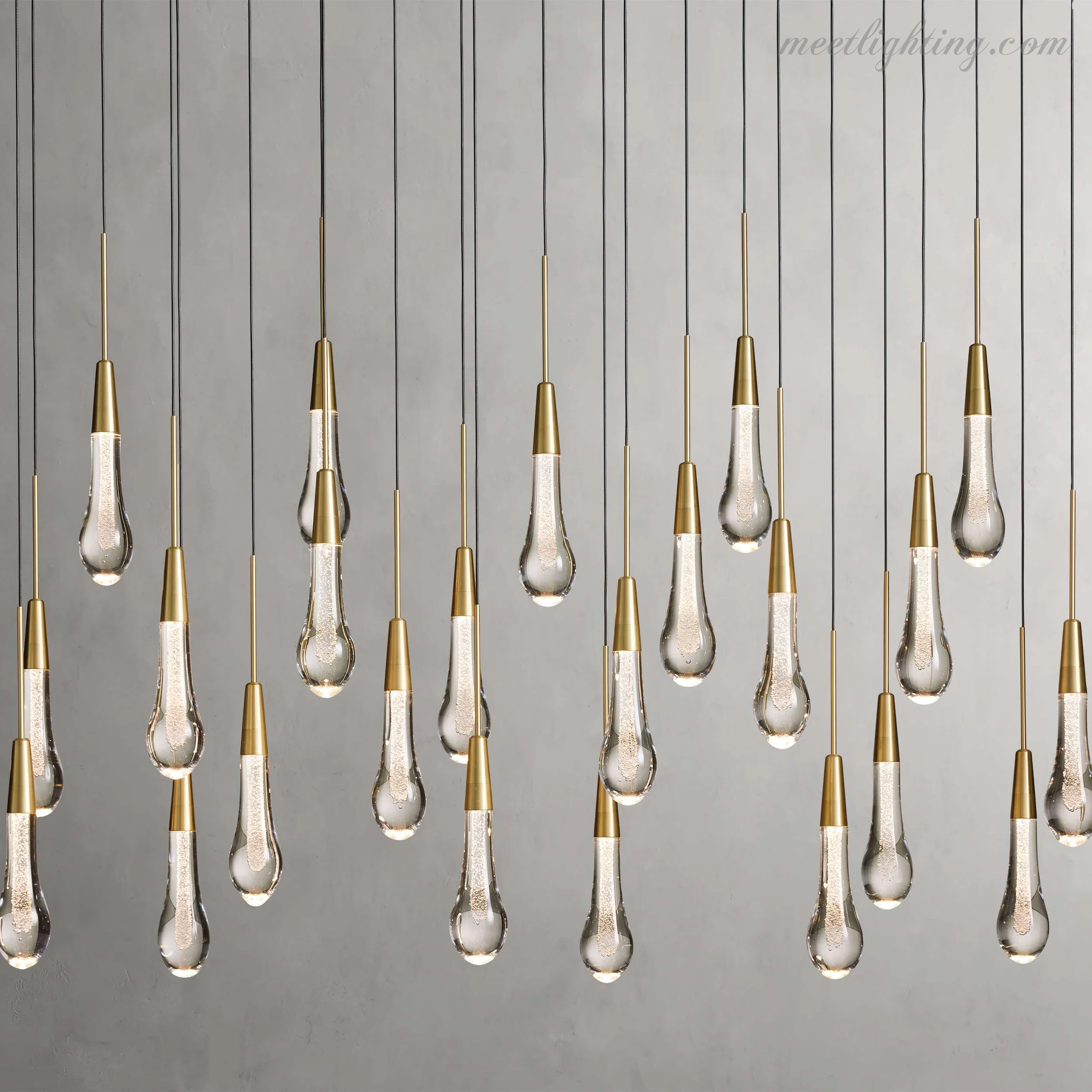 Soltaire Modern Linear Chandelier For Dining Room Kitchen-MEET LIGHTING