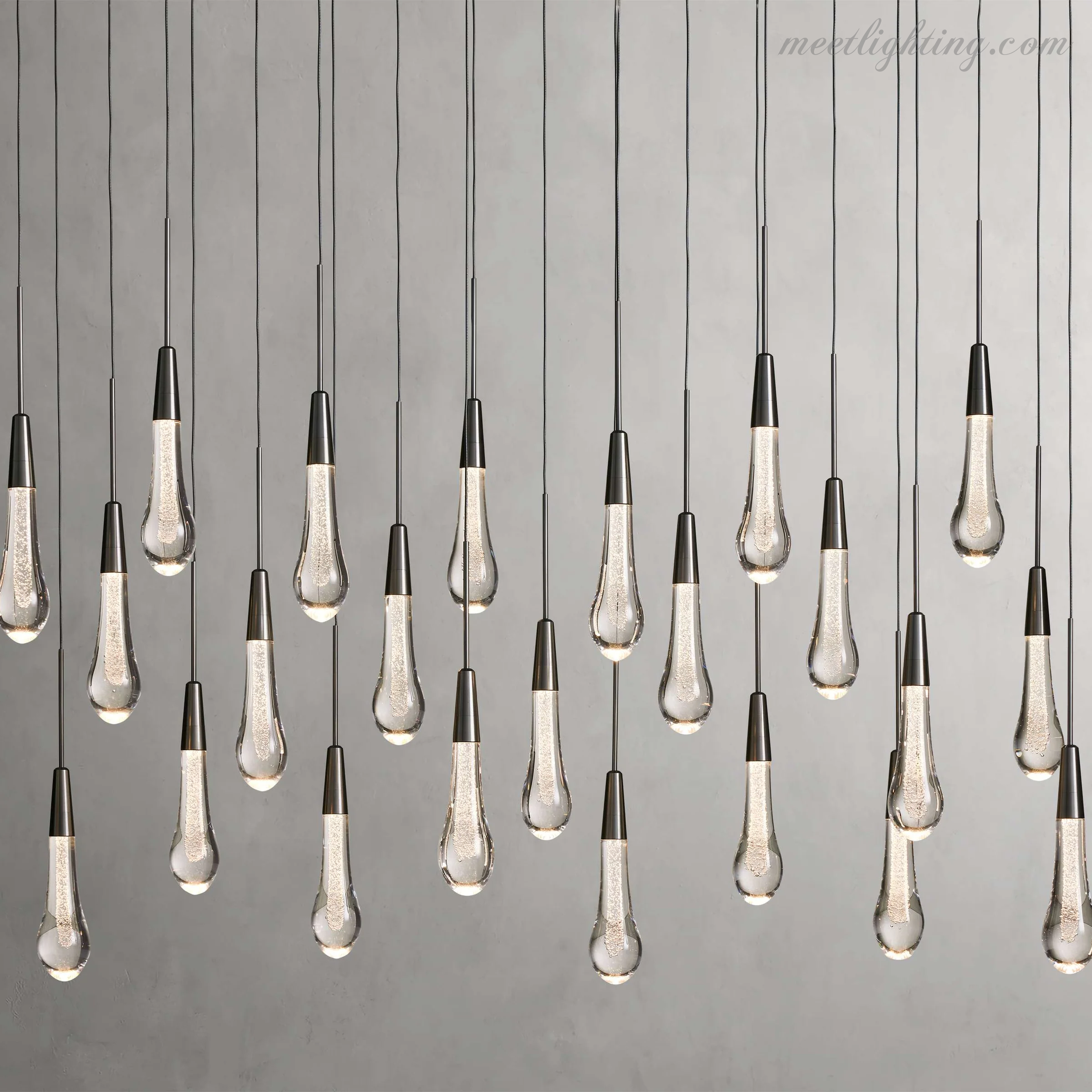 Soltaire Modern Linear Chandelier For Dining Room Kitchen-MEET LIGHTING