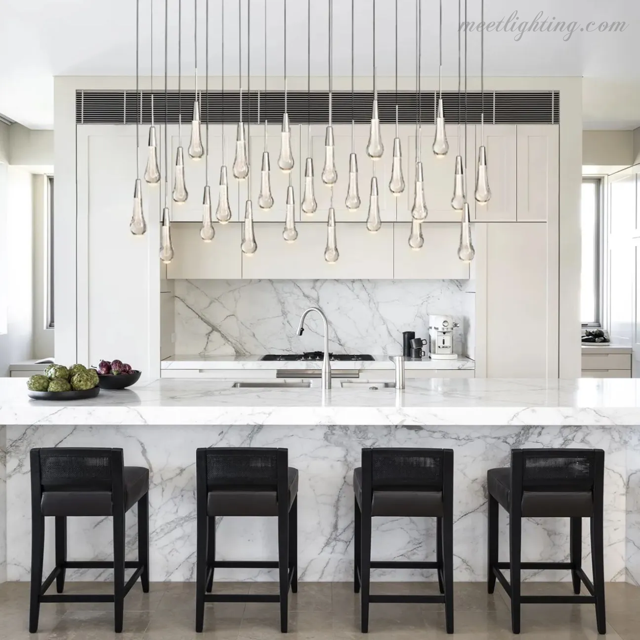 Soltaire Modern Linear Chandelier For Dining Room Kitchen-MEET LIGHTING