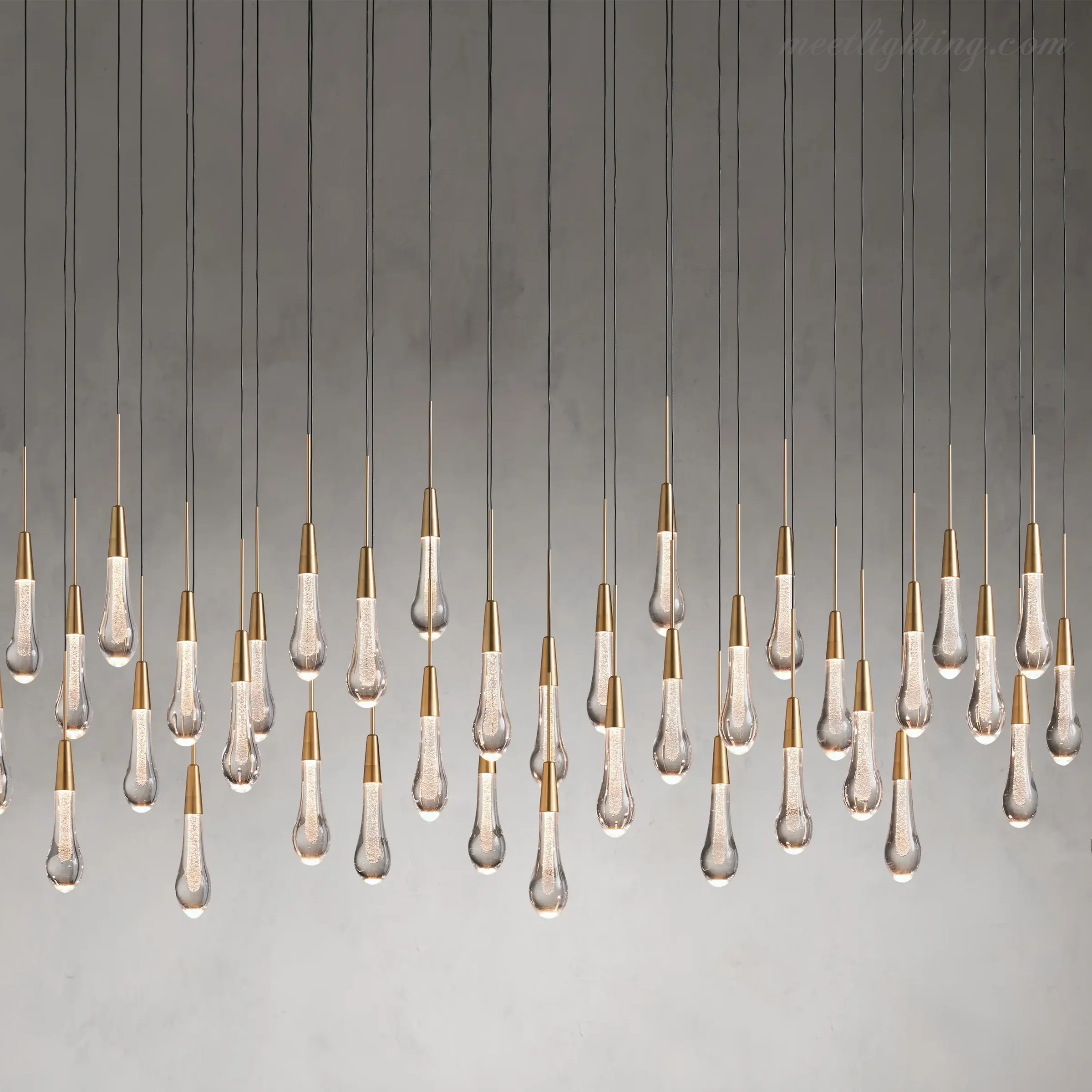 Soltaire Modern Linear Chandelier For Dining Room Kitchen-MEET LIGHTING