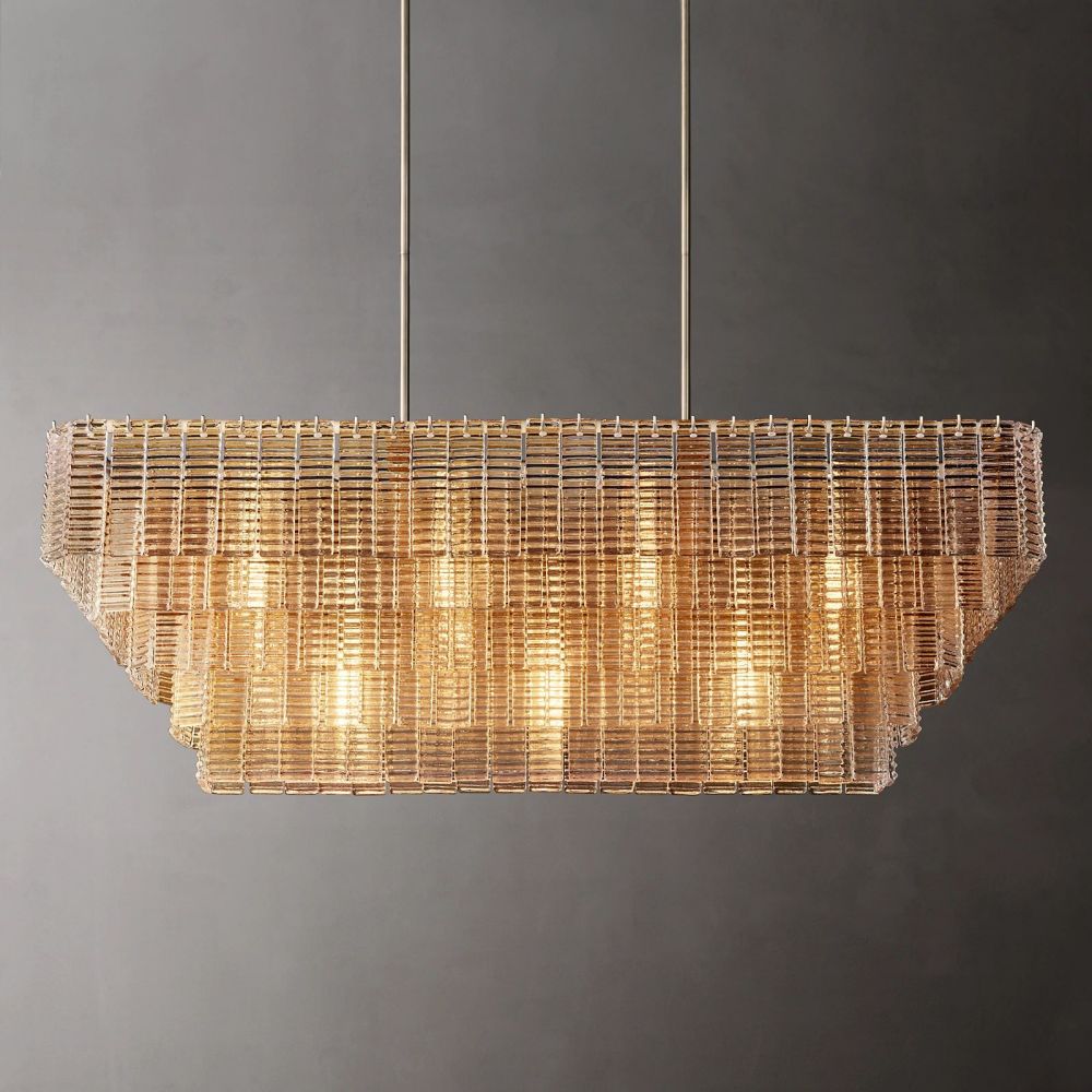 Samurai Rectangle Chandelier-MEET LIGHTING