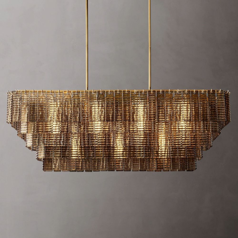 Samurai Rectangle Chandelier-MEET LIGHTING