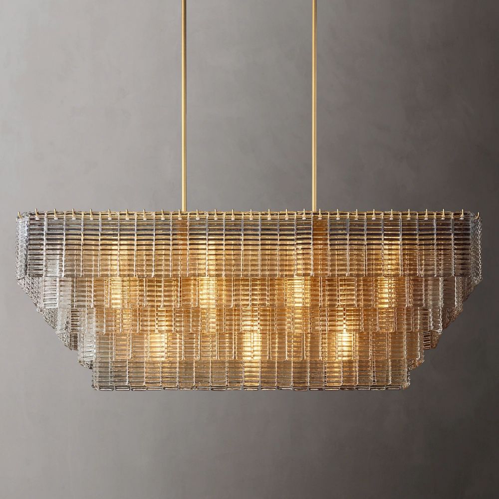 Samurai Rectangle Chandelier-MEET LIGHTING