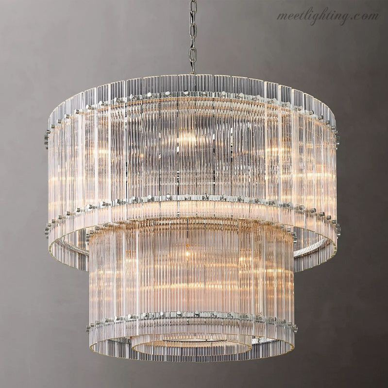 Santa Mar 2-tier Luxury Round Chandelier 37"-Meet Lighting