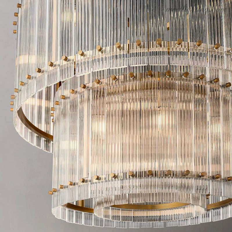 Santa Mar 2-tier Luxury Round Chandelier 37"-Meet Lighting