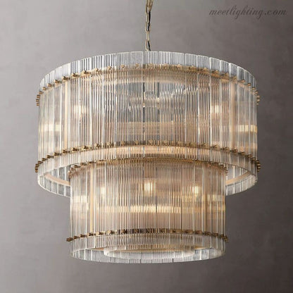 Santa Mar 2-tier Luxury Round Chandelier 37"-Meet Lighting