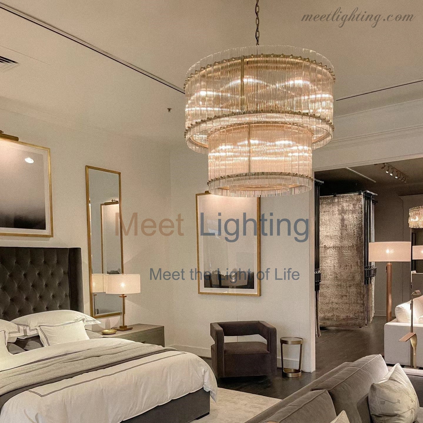 Santa Round Crystal Chandelier 60" 48" 37" 22"-Meet Lighting