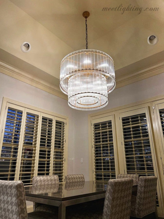Santa Mar 2-tier Luxury Round Chandelier 37"-Meet Lighting