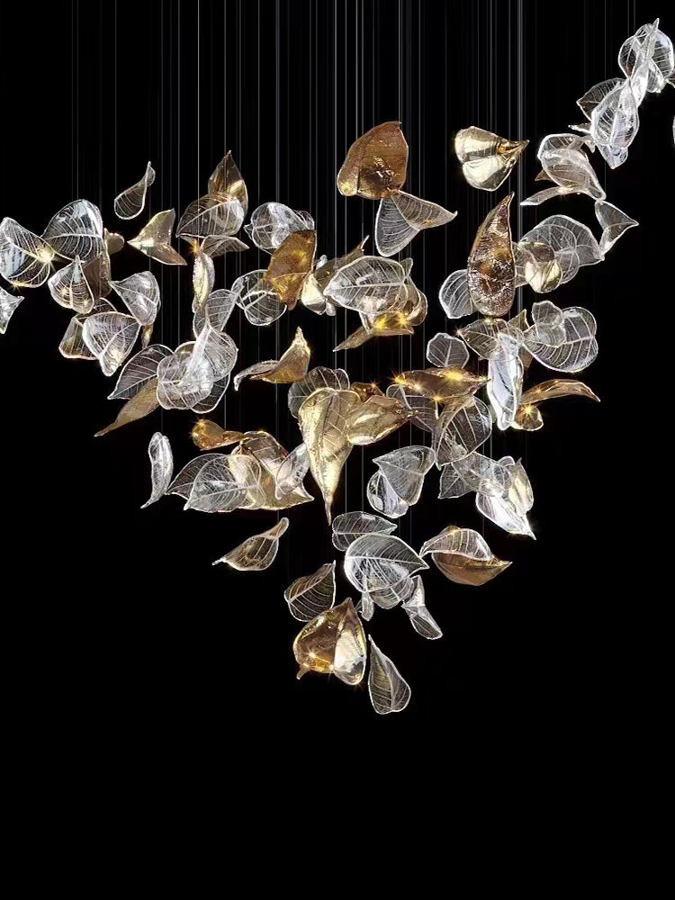 Shake Leaves Chandelier-Meet Lighting