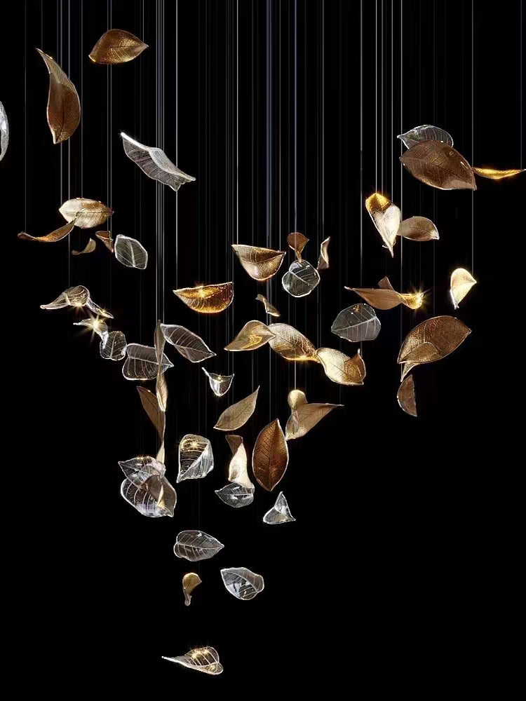 Shake Leaves Chandelier-Meet Lighting