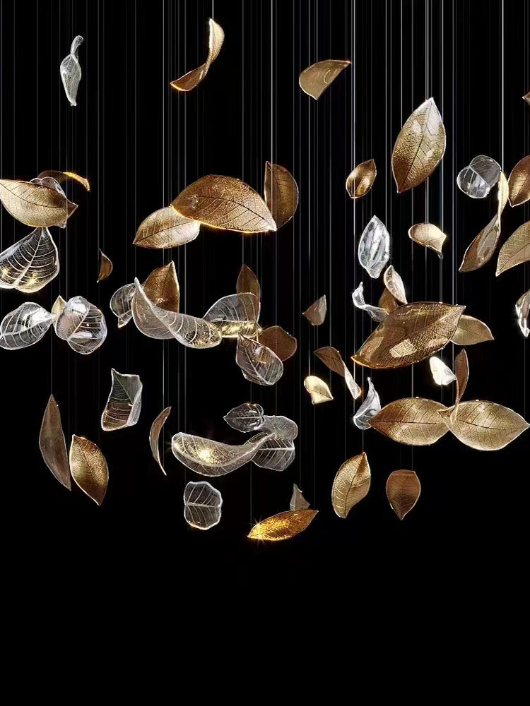 Shake Leaves Chandelier-Meet Lighting