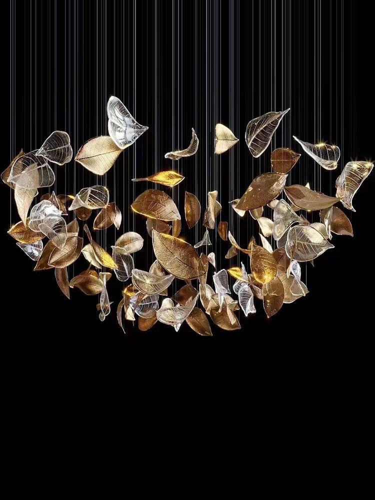 Shake Leaves Chandelier-Meet Lighting