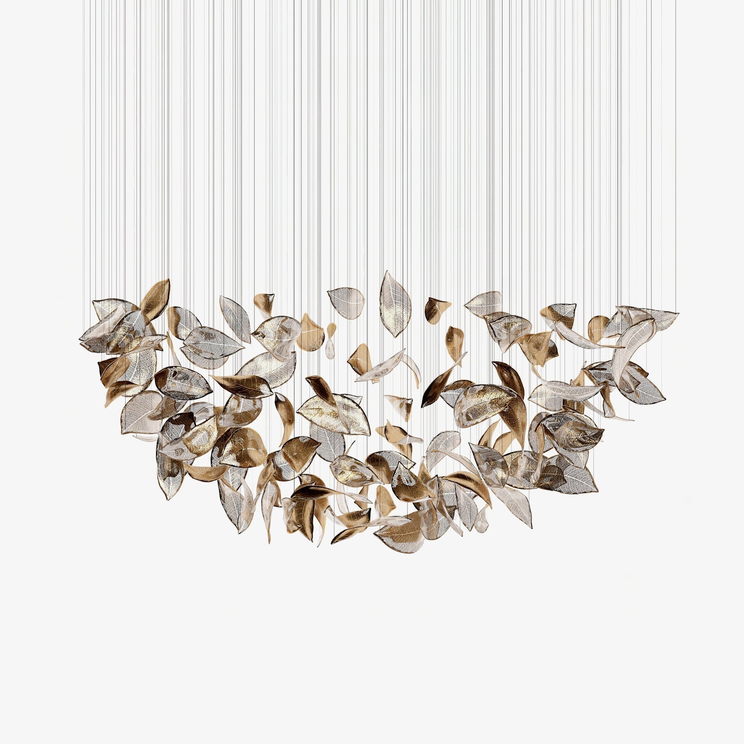 Shake Leaves Chandelier-Meet Lighting