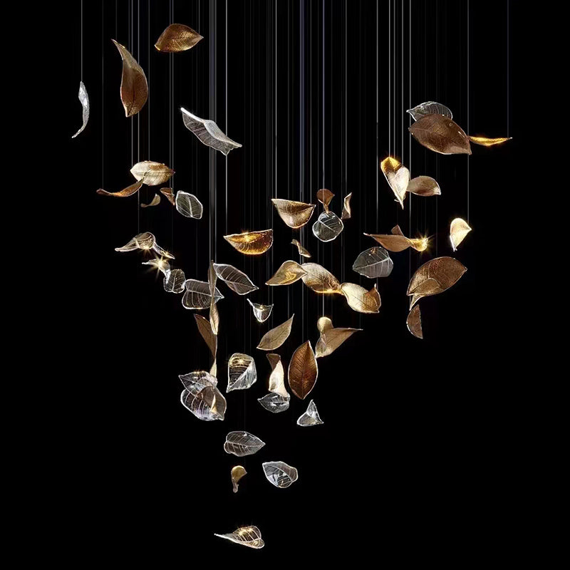 Shake Leaves Chandelier-Meet Lighting