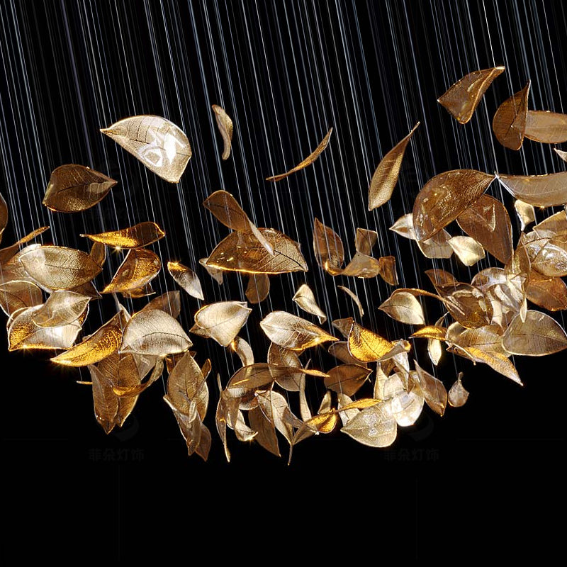 Shake Leaves Chandelier-Meet Lighting