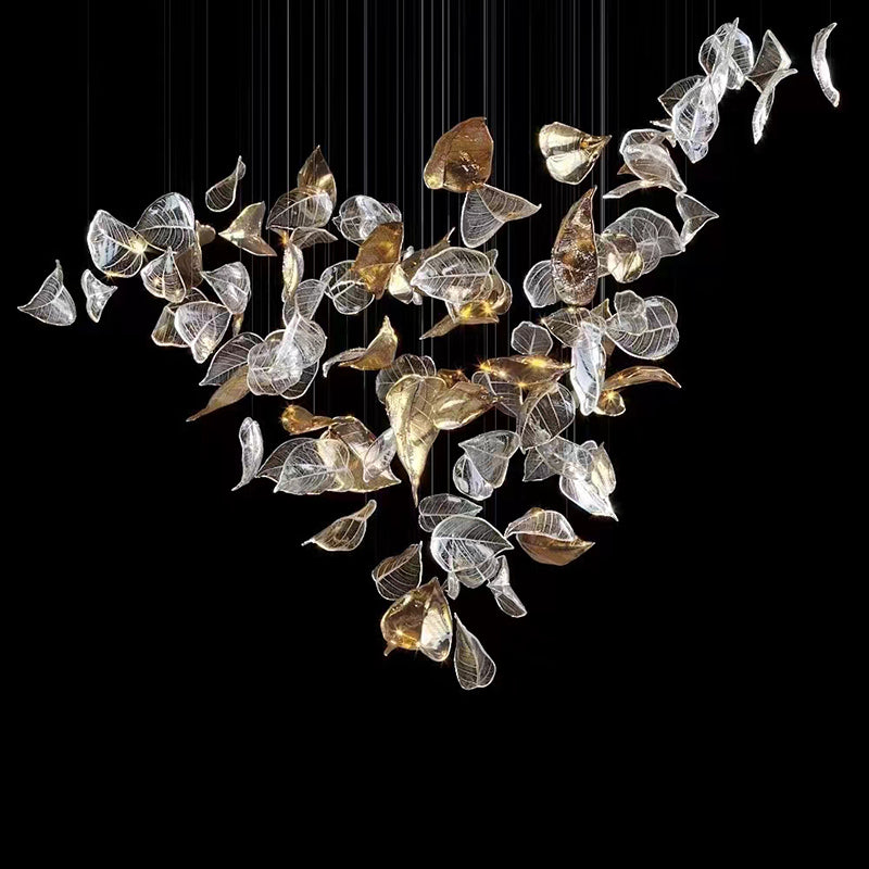 Shake Leaves Chandelier-Meet Lighting