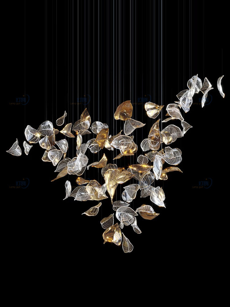 Shake Leaves Chandelier-Meet Lighting