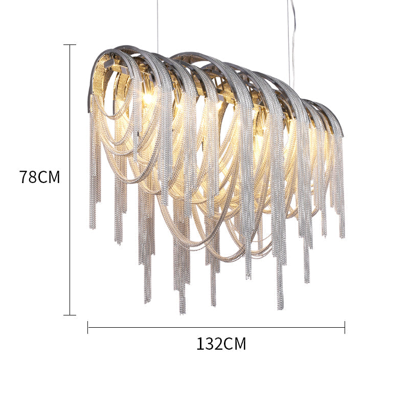 Sophian Luxury Aluminum Chain Tassel Chandelier-MEET LIGHTING