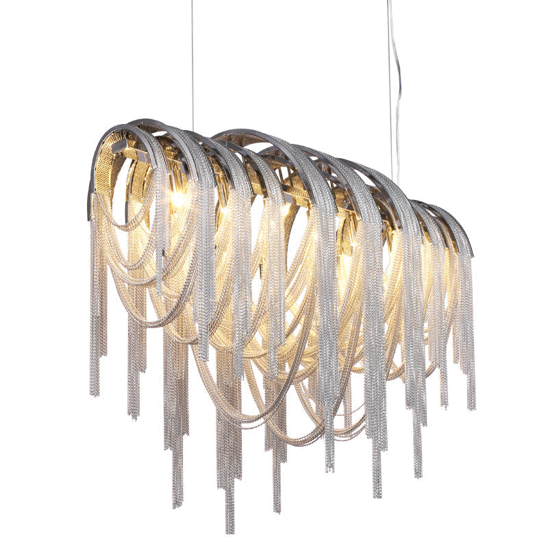 Sophian Luxury Aluminum Chain Tassel Chandelier-MEET LIGHTING