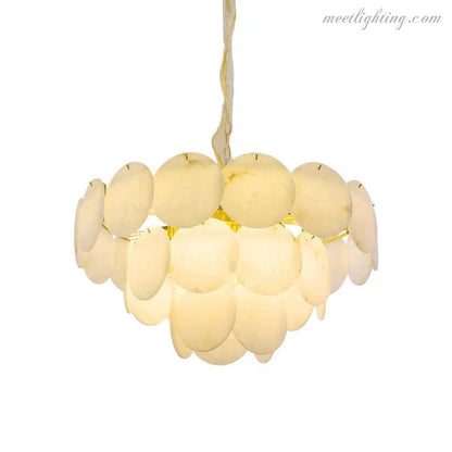 Spain Alabaster Brass Living Room Chandelier-Meet Lighting